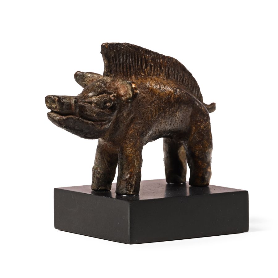 Romano-Celtic Bronze Boar Statuette