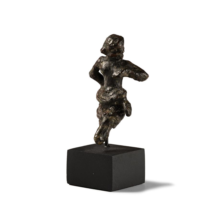 Roman Bronze Dancing Woman Statuette