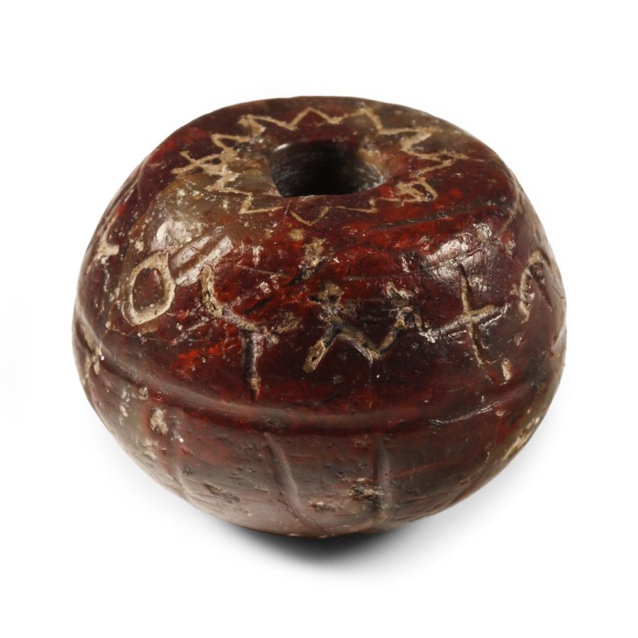 Phoenician Stone Bead with Symbols