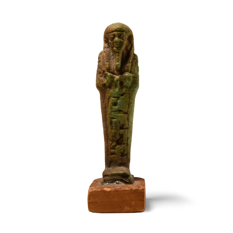 Egyptian Blue Glazed Hieroglyphic Shabti for Akhet