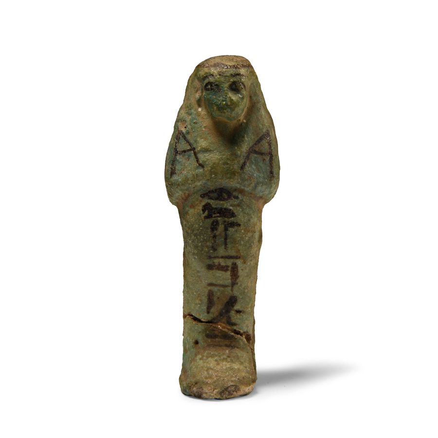 Egyptian Blue Glazed Shabti for the Priest of Amun Mi