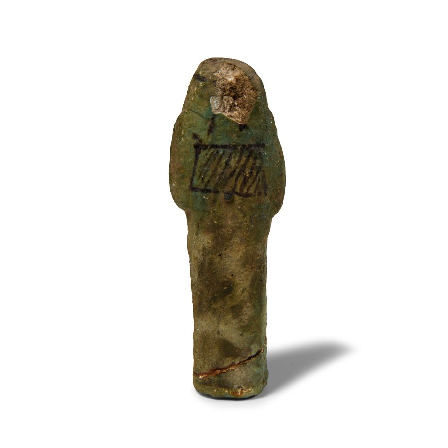 Egyptian Blue Glazed Shabti for the Priest of Amun Mi