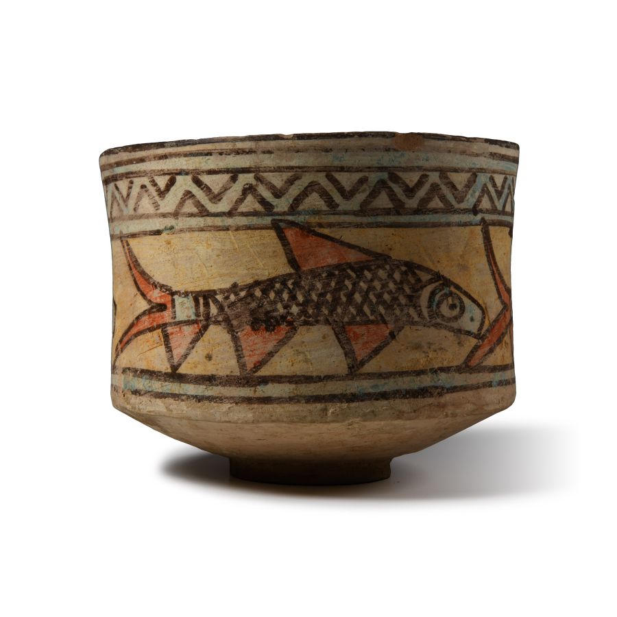 Indus Valley Mehrgarh Polychrome Storage Jar with Fish