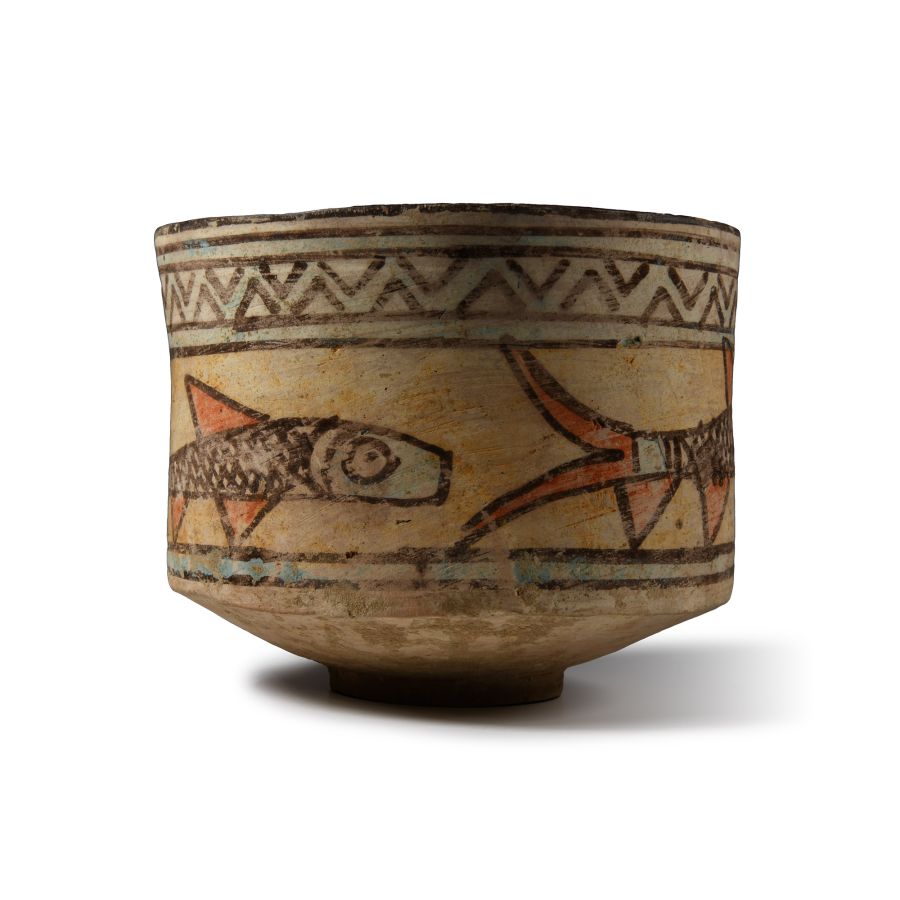 Indus Valley Mehrgarh Polychrome Storage Jar with Fish