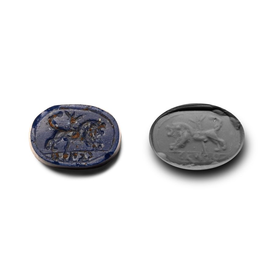 Judaean Gem with Lion and Hebrew Inscription