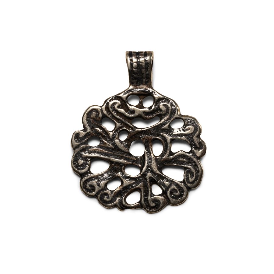 Viking Age Scandinavian Silver Interlaced Pendant