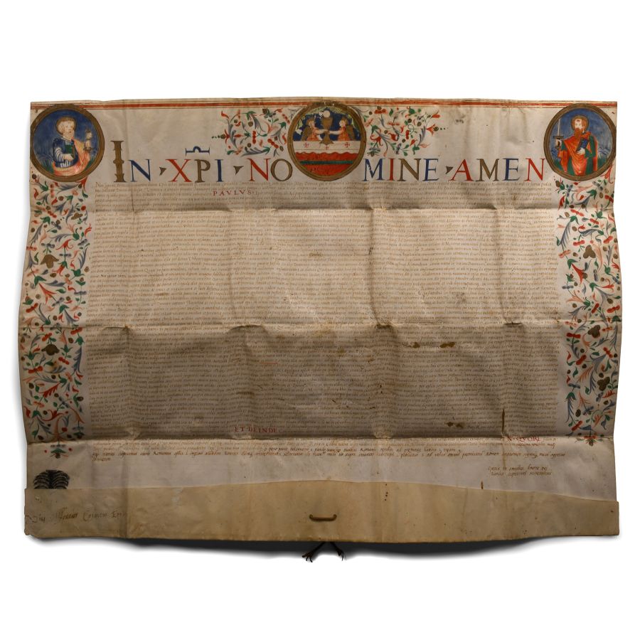 Post Medieval Vellum Document of Pope Paul III