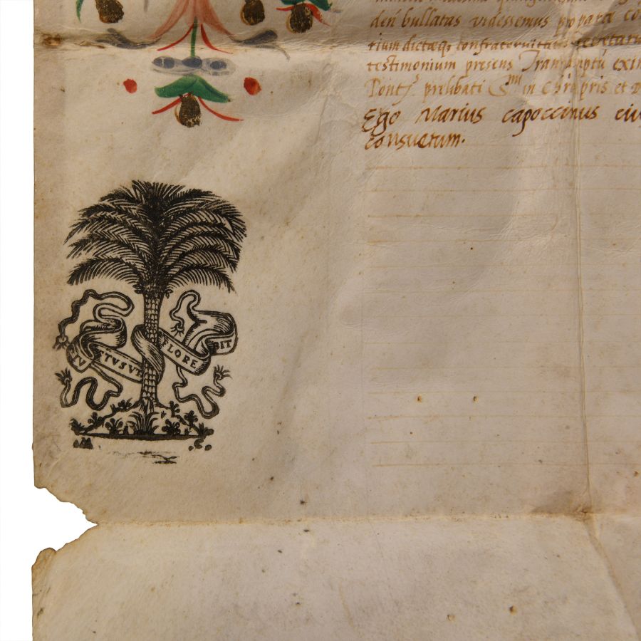 Post Medieval Vellum Document of Pope Paul III