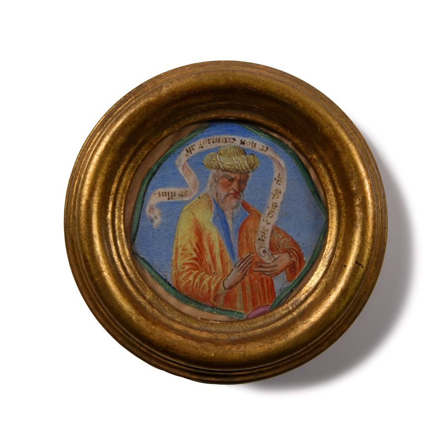 Medieval Prophet Cutting from an Illustrated Manuscript