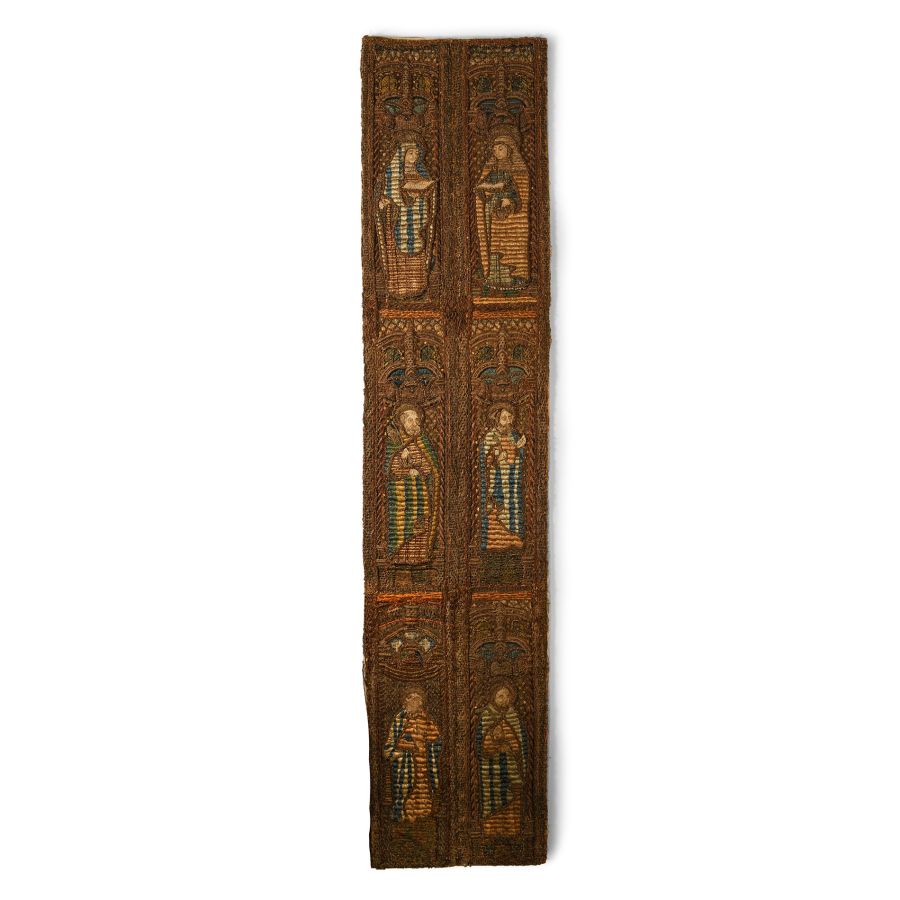 Medieval Embroidered Orphrey with Six Saints