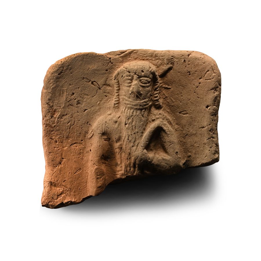 Old Babylonian Terracotta Fragment with Bearded Man