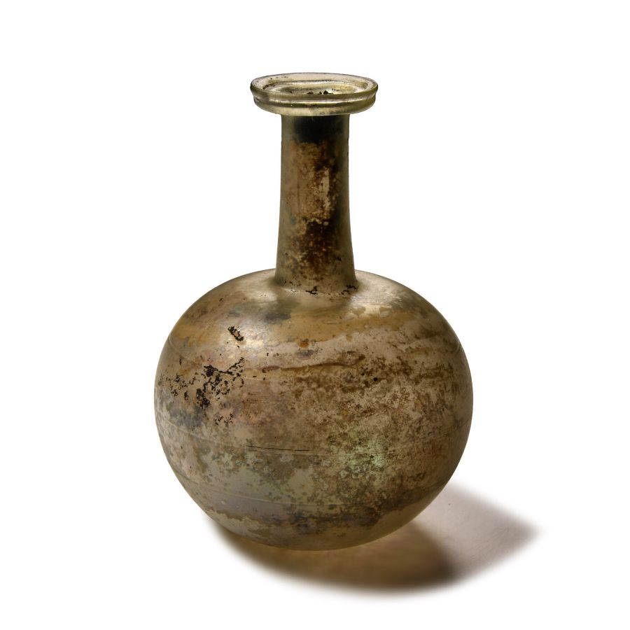 Roman Glass Vessel with Wheel-Cut Design