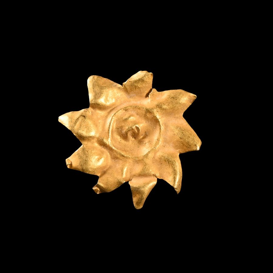 Medieval Gold Pilgrim's Sunburst Applique