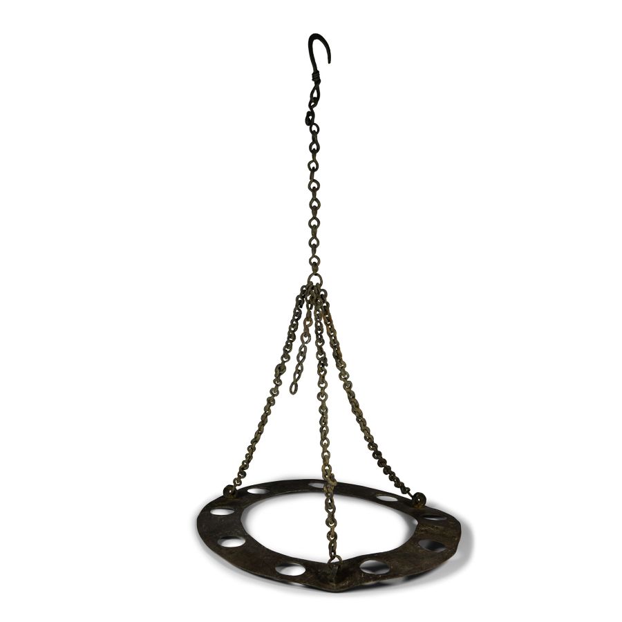 Large Byzantine Hanging Bronze Polycandelon