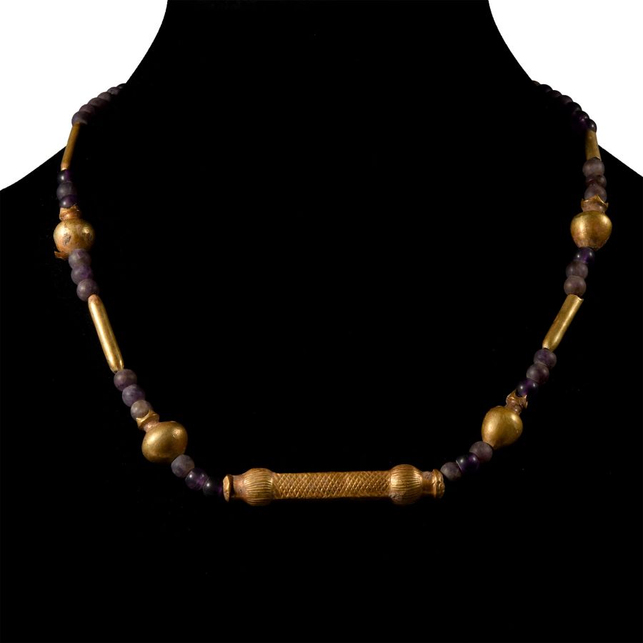 Mesopotamian Gold and Other Bead Necklace