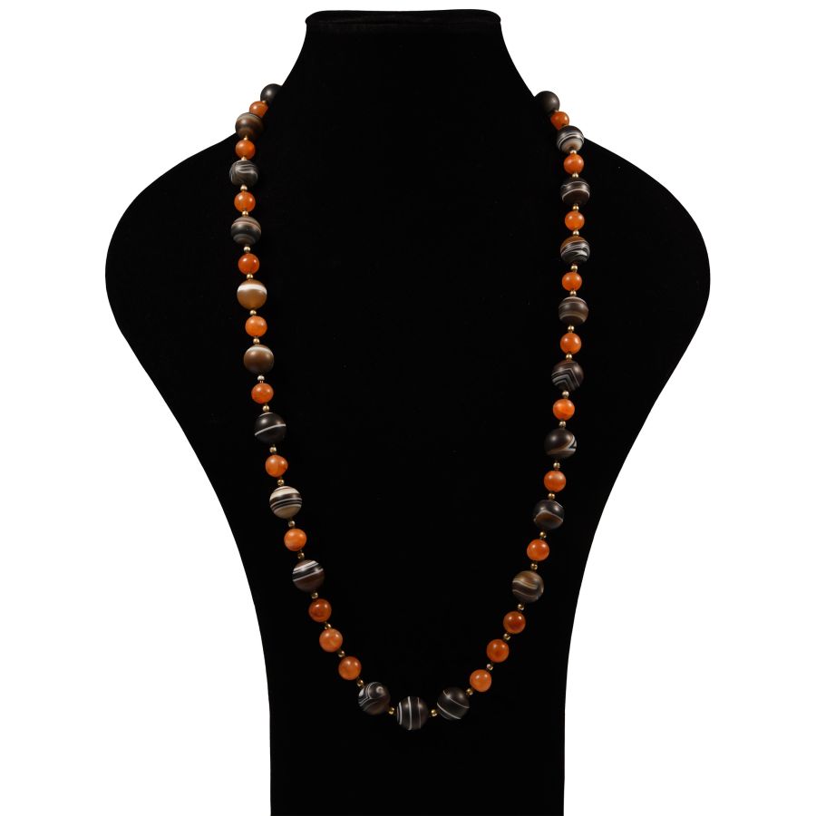 Banded Agate Bead Necklace