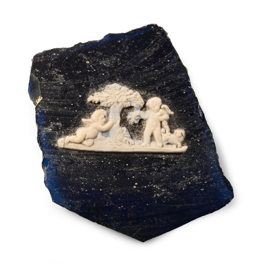 Glass Fragment with Applied Decoration