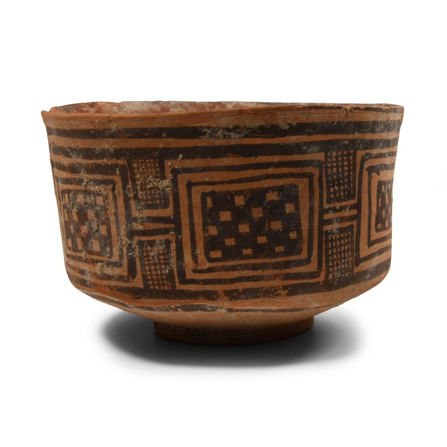Large Indus Valley Decorated Terracotta Cup