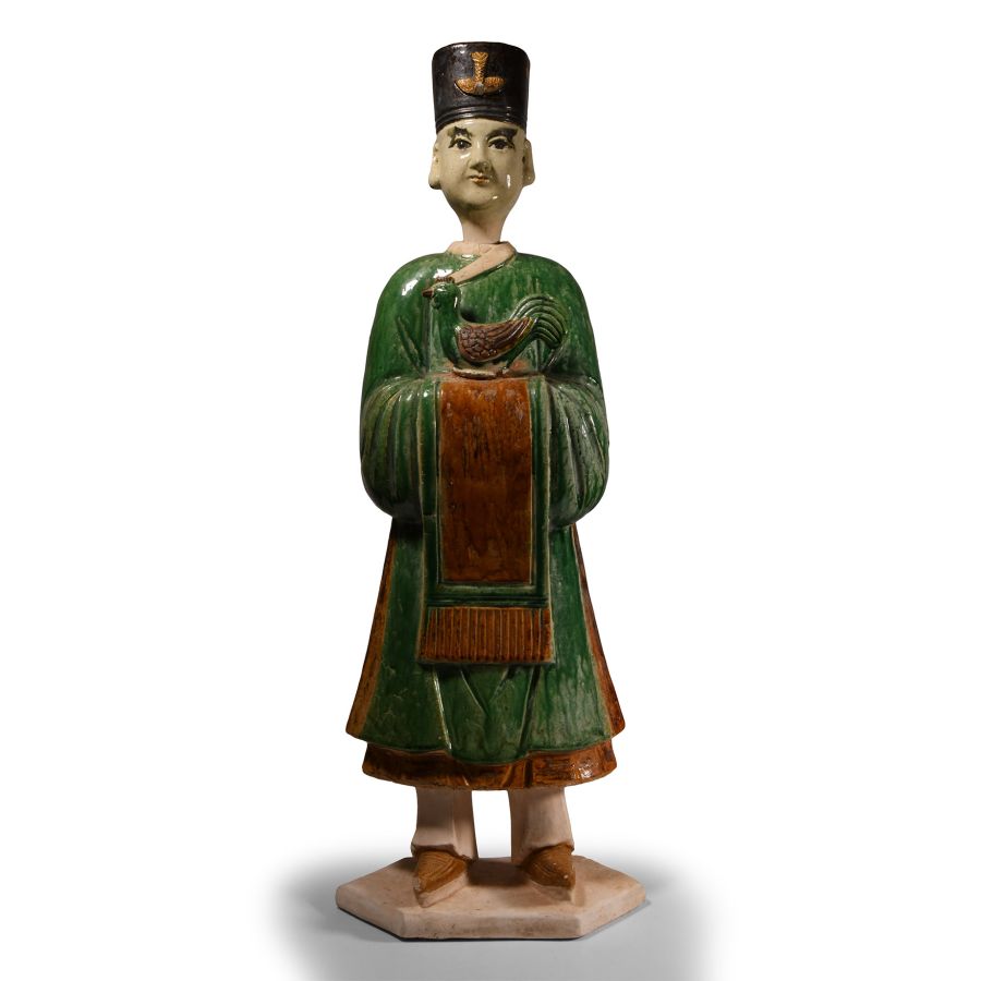 Chinese Ming Glazed Terracotta Tomb Figure