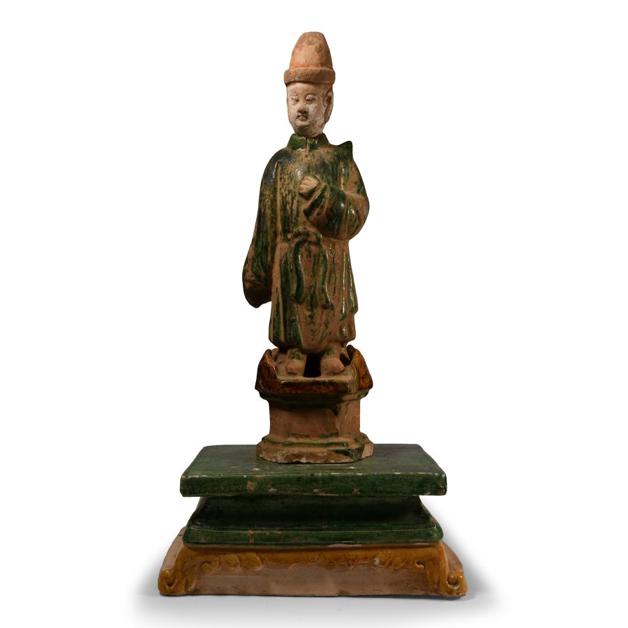 Chinese Ming Glazed Terracotta Tomb Figure