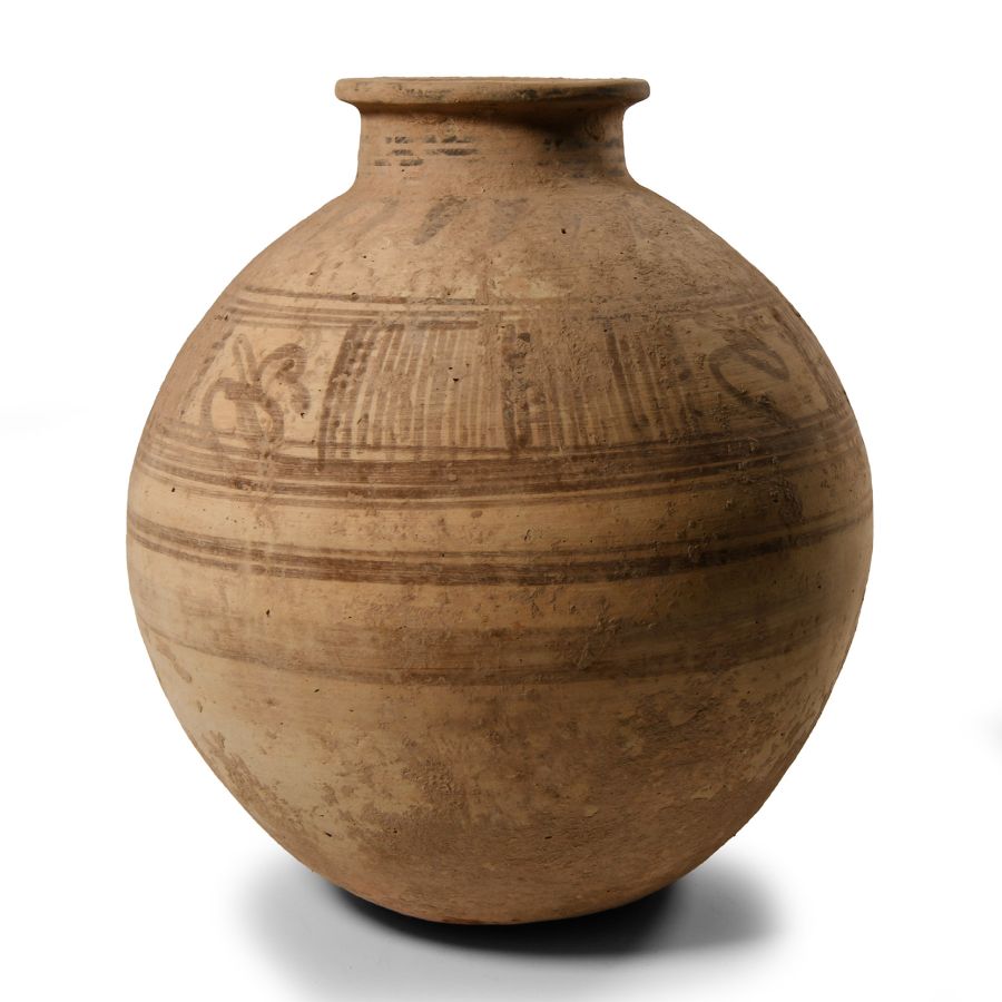 Large Western Asiatic Terracotta Painted Jar