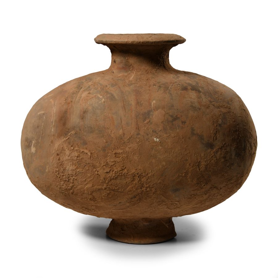 Chinese Han Terracotta Cocoon Jar