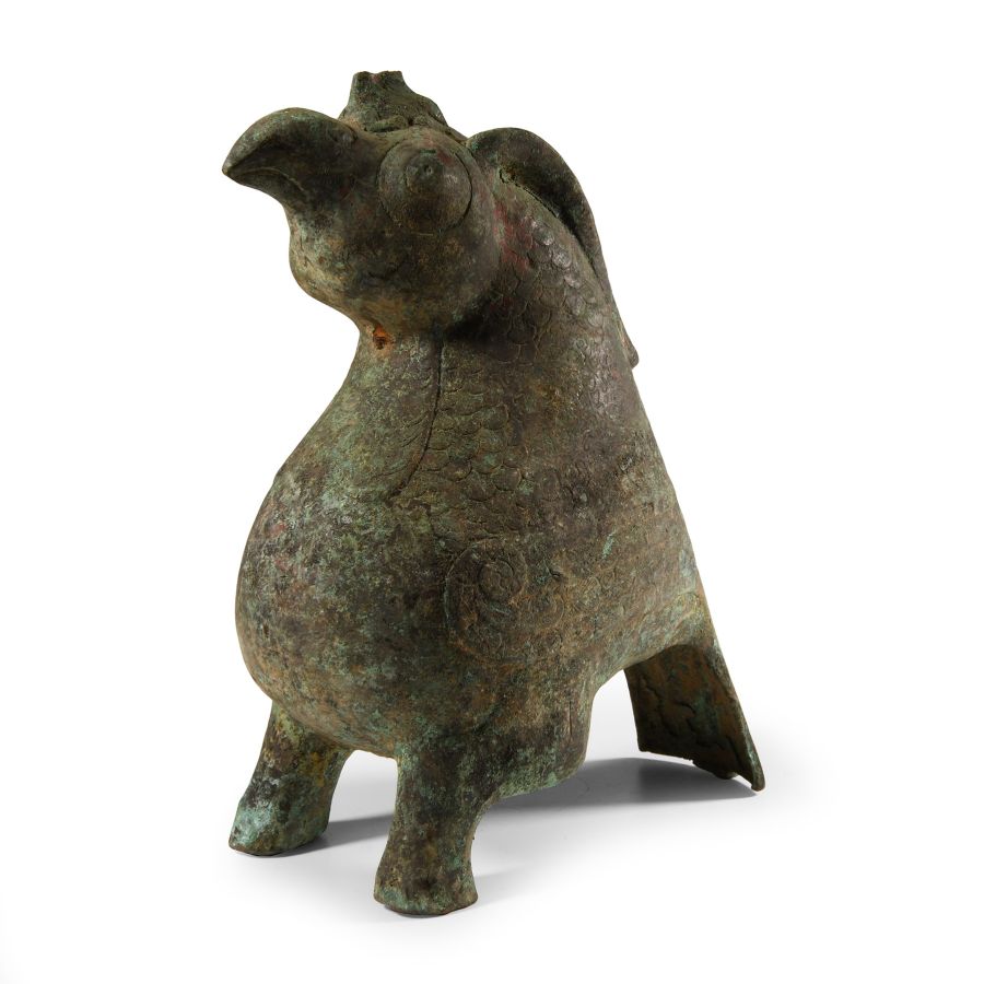 Chinese Tang Style Bronze Bird Statuette