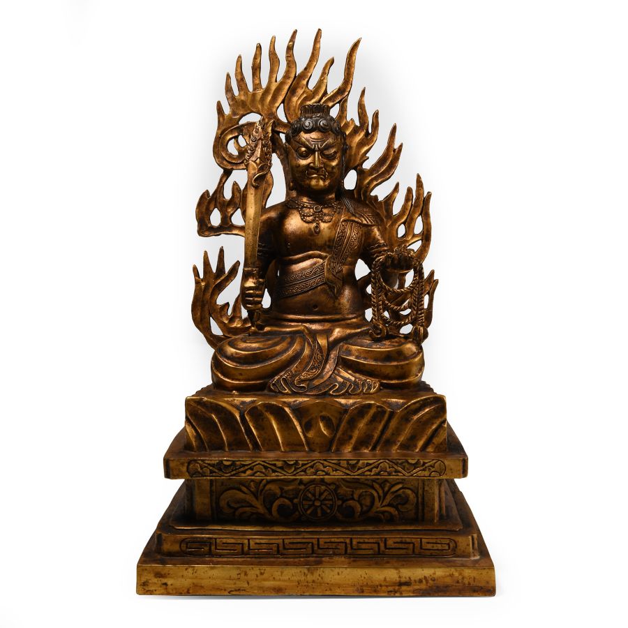 Sino-Tibetan Gilt Bronze Statue