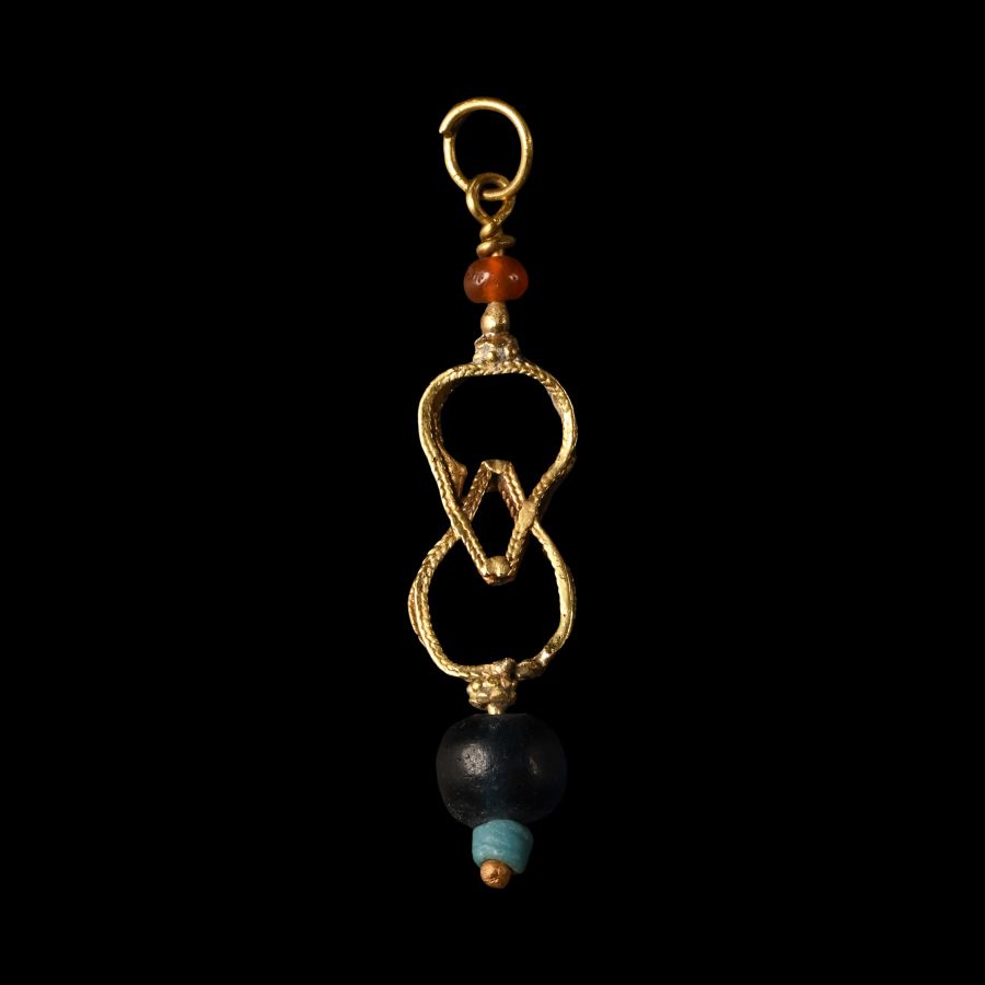 Western Asiatic Gold Openwork Bead Pendant