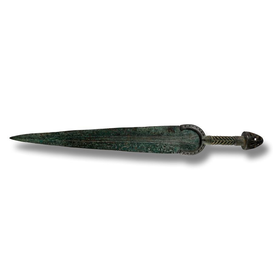 North-West Persian Bronze Short Sword with Mushroom Pommel