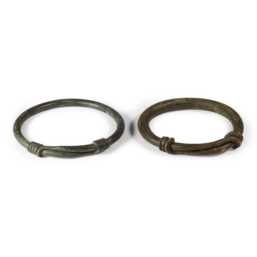 Western Asiatic Bronze Adjustable Torc Pair