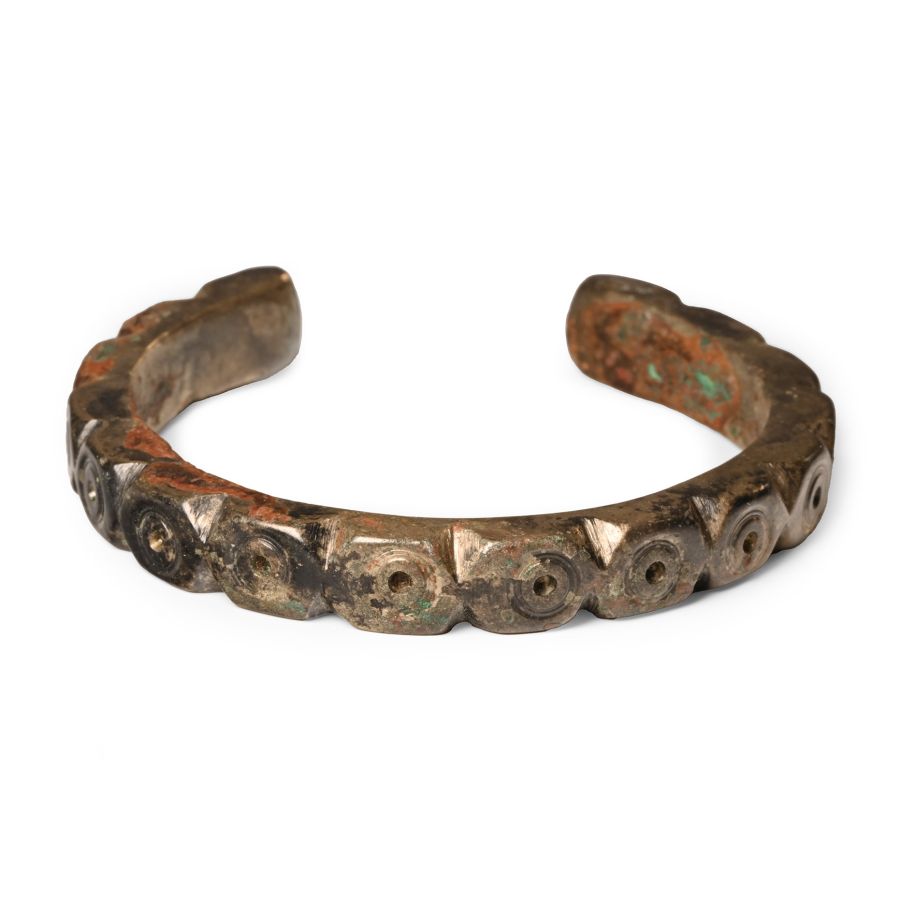 Western Asiatic Bronze Bracelet With Ring and Dots