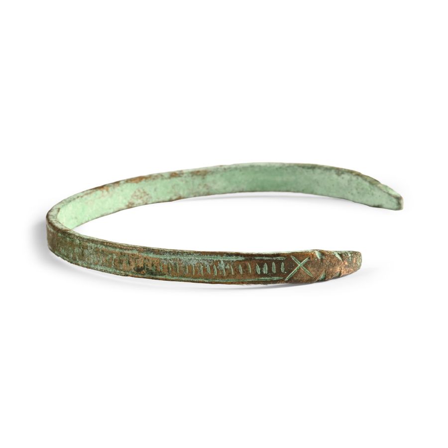 Western Asiatic Bronze Decorated Bracelet