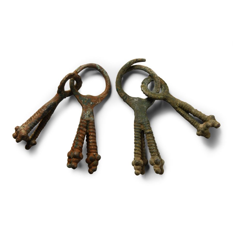 Luristan Bronze Pendant Pair