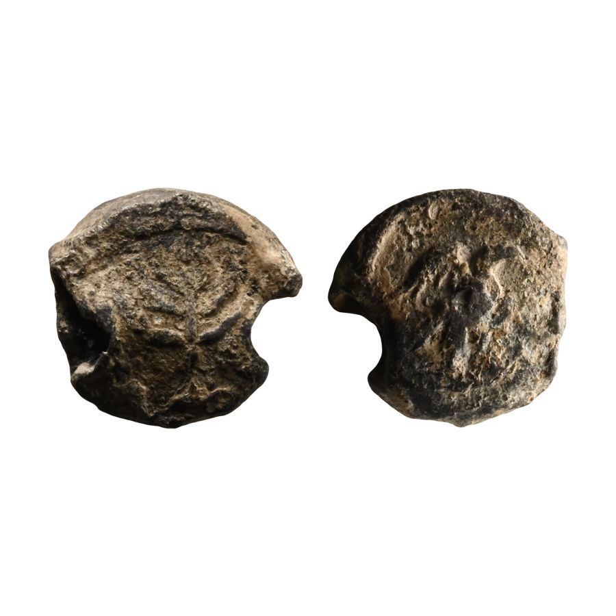 Jewish Lead Sealing with Menorah