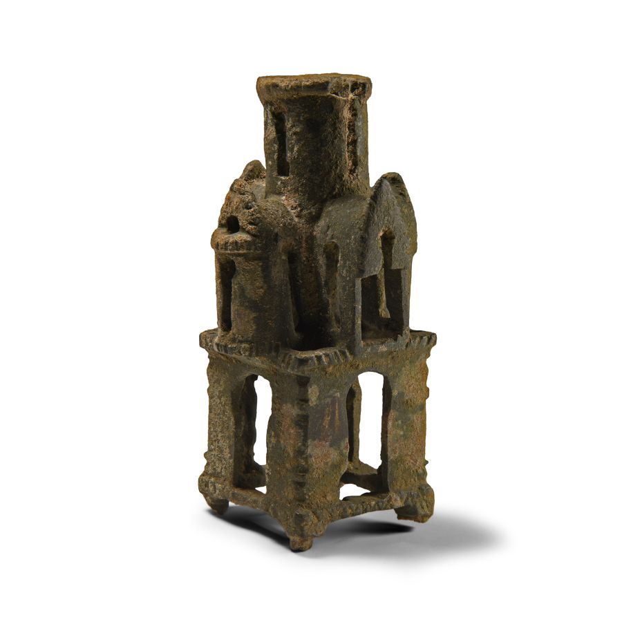 Byzantine Bronze Ecclesiastical Finial Support for a Cross