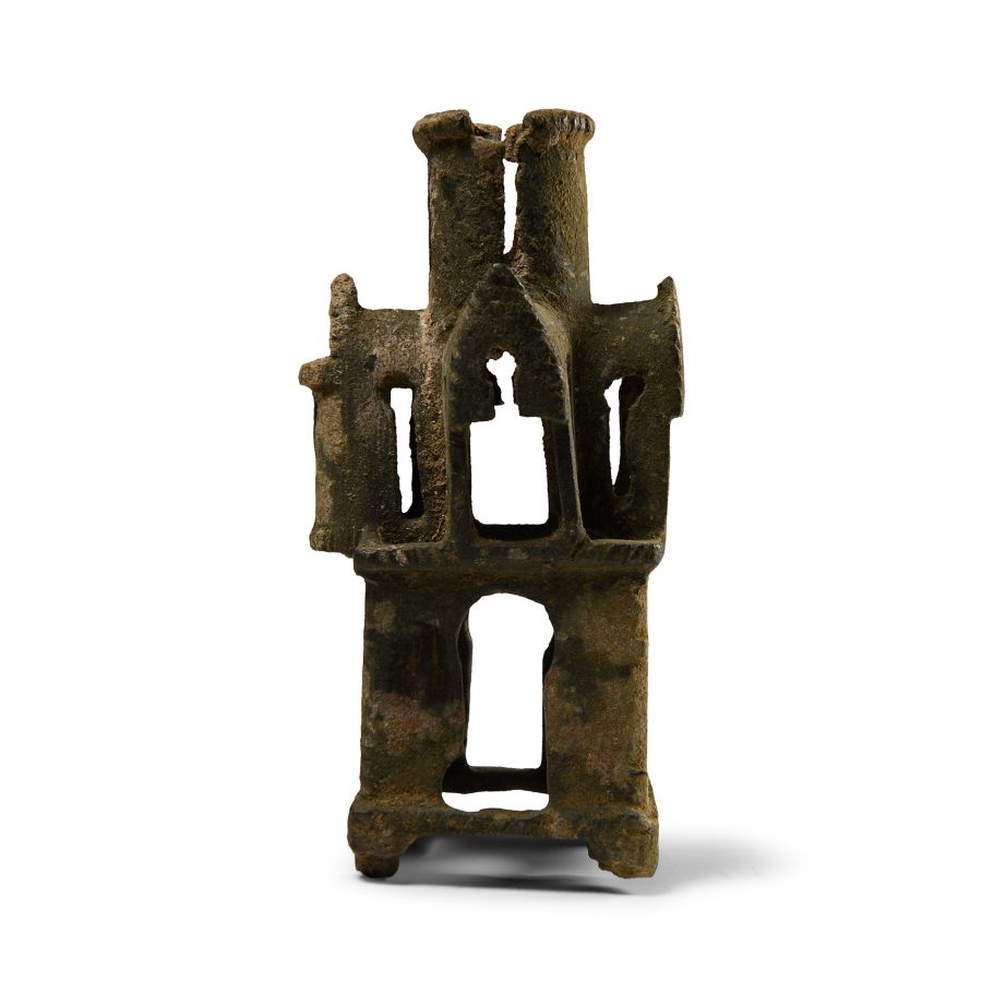 Byzantine Bronze Ecclesiastical Finial Support for a Cross