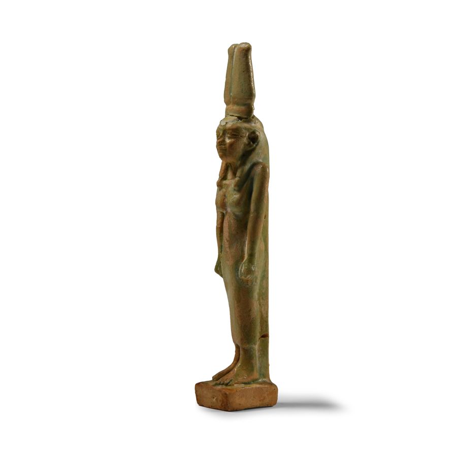 Large Egyptian Faience Amulet of the Goddess Isis