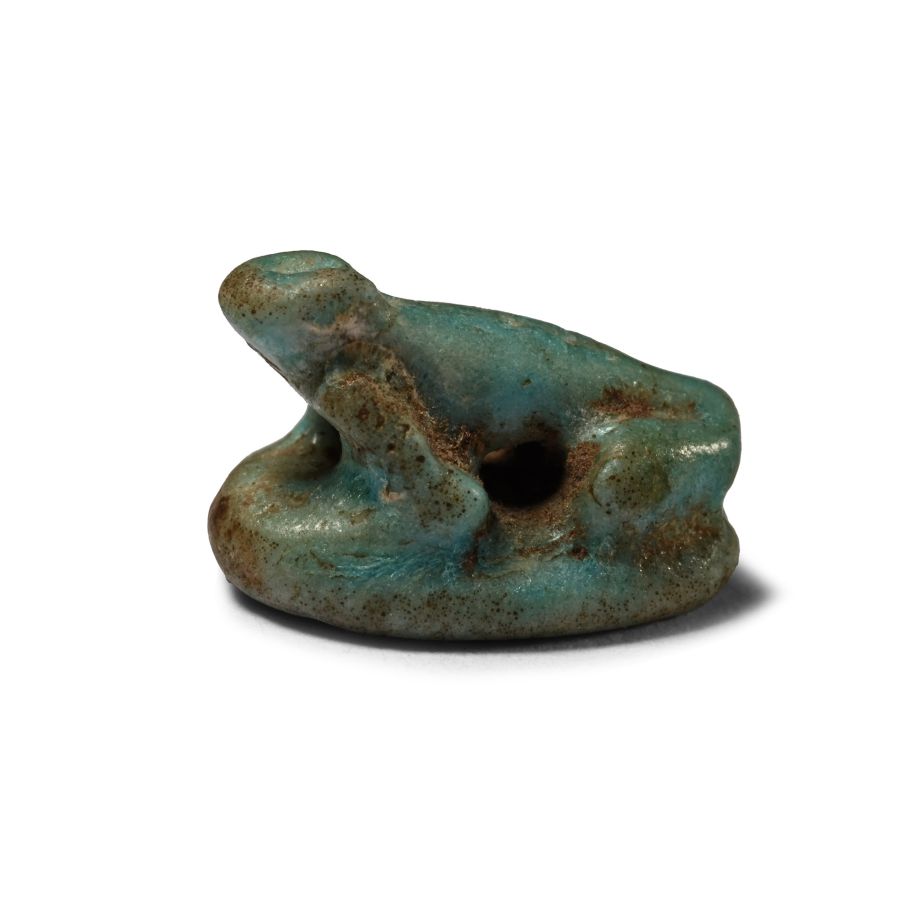 Egyptian Faience Frog Scarab