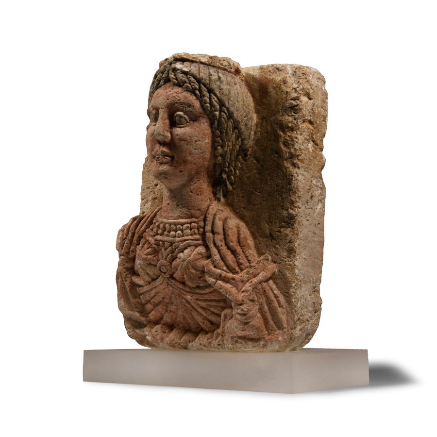 Egyptian Limestone Female Bust