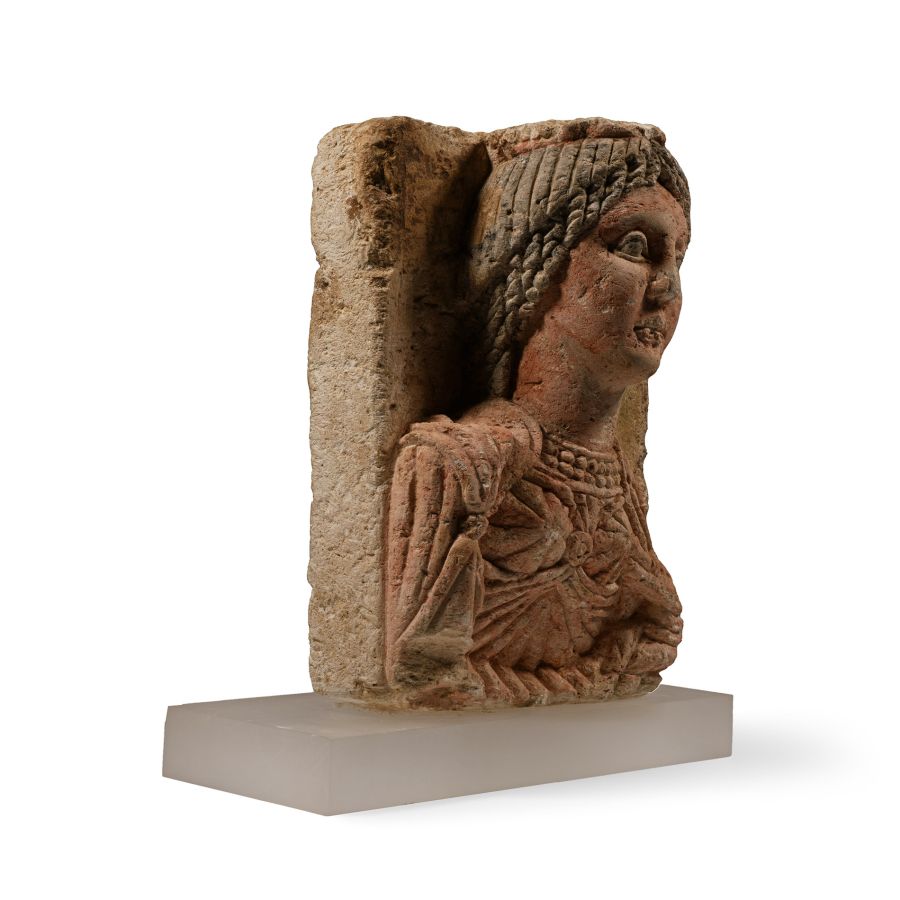 Egyptian Limestone Female Bust