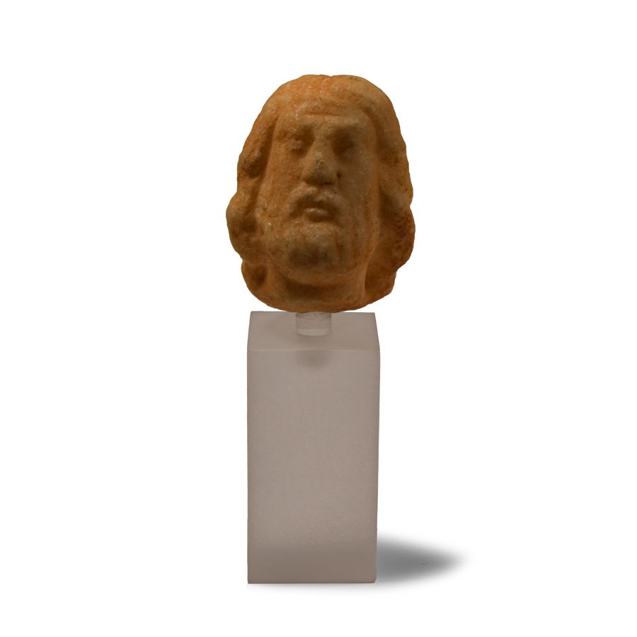Roman Marble Head of Asclepius