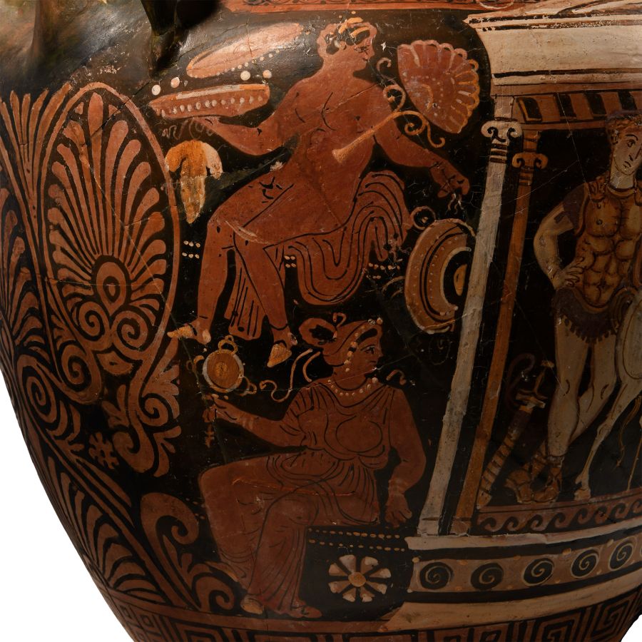Monumental Apulian Red-Figure Volute Krater Attributed to the Licurgus Painter