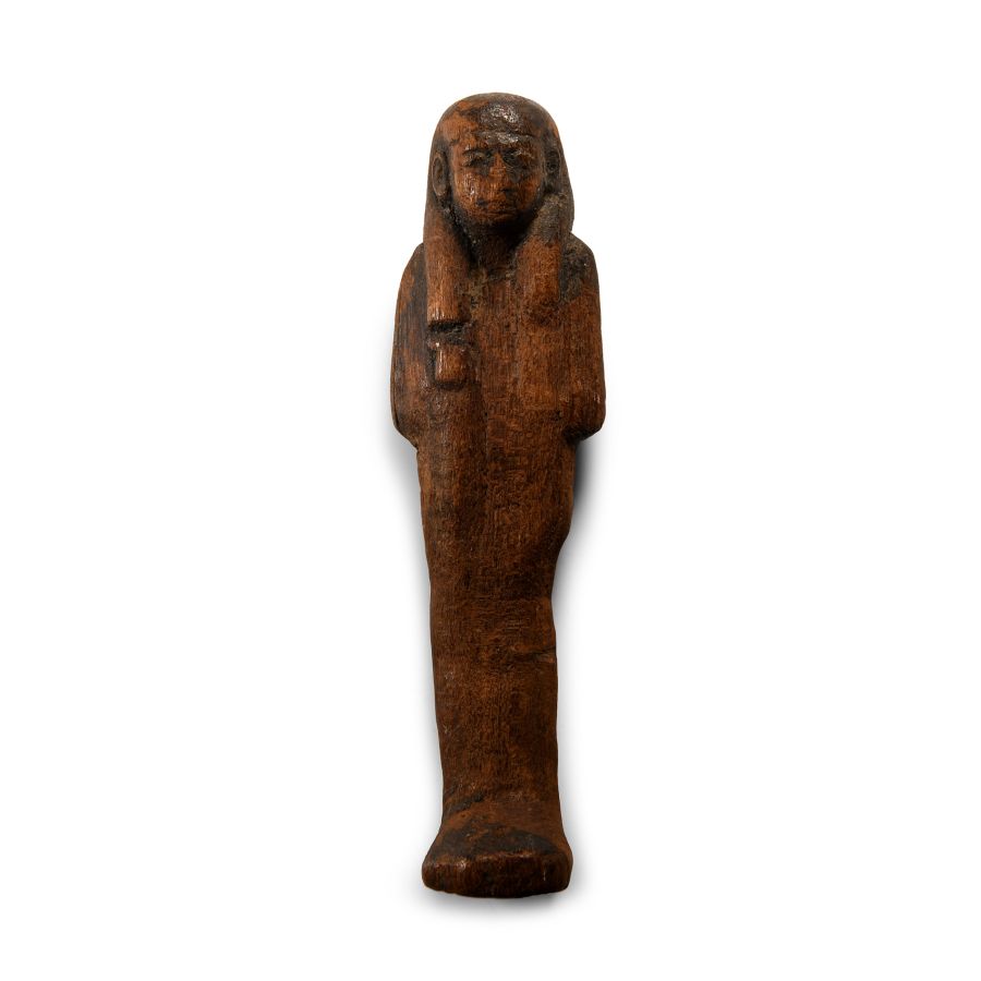 Egyptian Wooden Funerary Shabti Figurine
