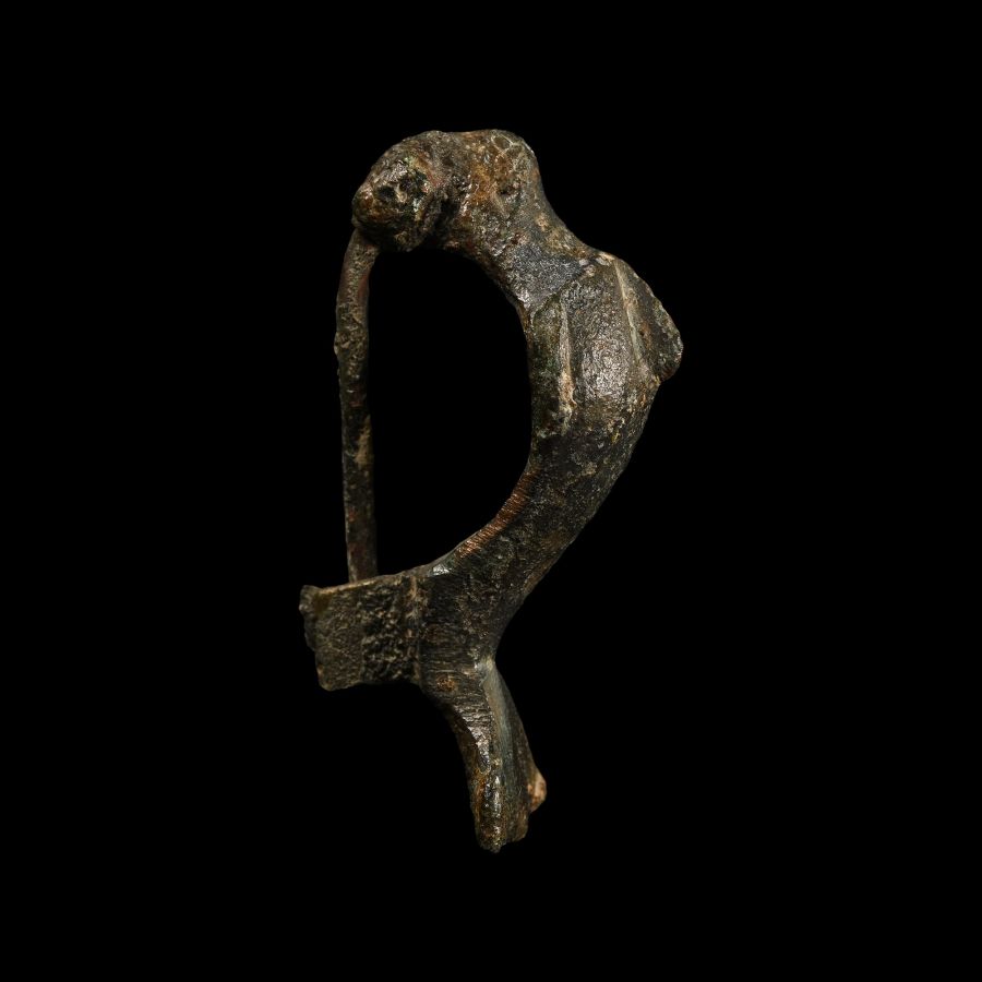 Roman Bronze Dolphin Brooch