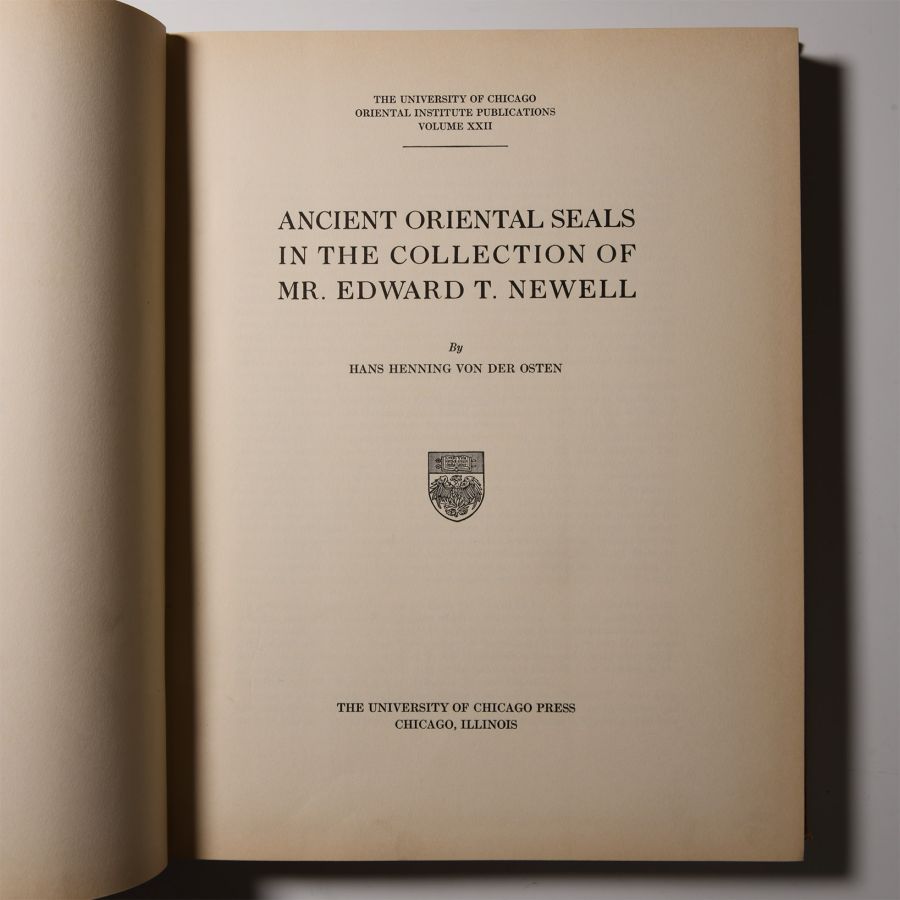 Archaeological Books - Ancient Oriental Seals in the Collection of Mr. Edward T. Newell