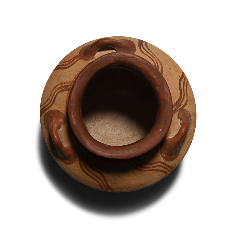 Large Mycenaean Three-Handled Terracotta Alabastron