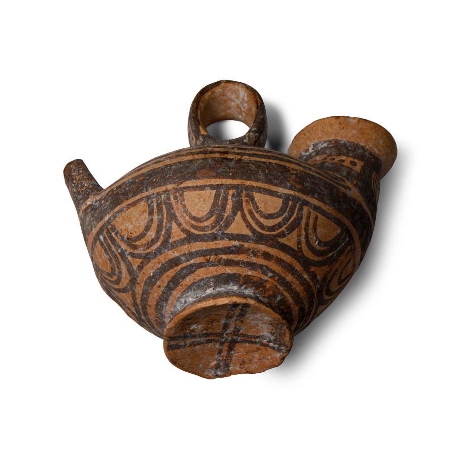 Daunian Terracotta Askos Bird-Shaped Flask