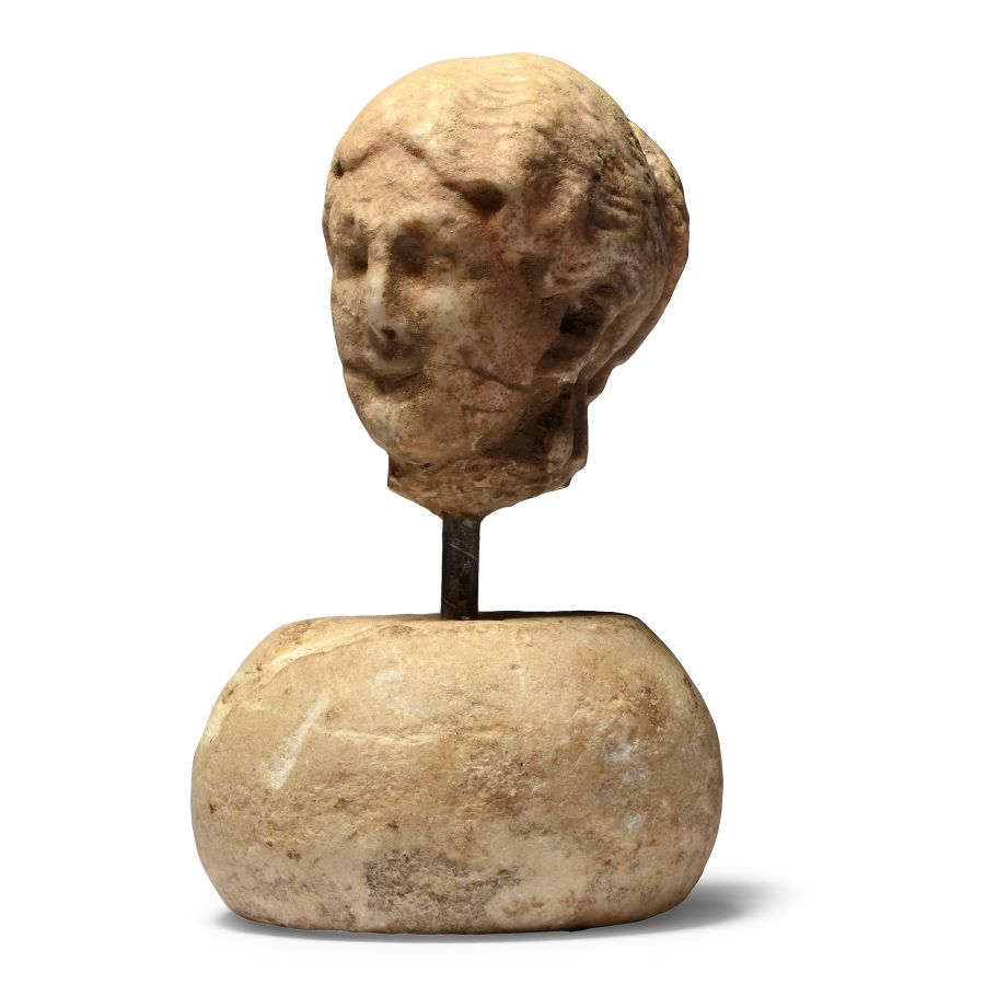 Roman Marble Head of a Lady