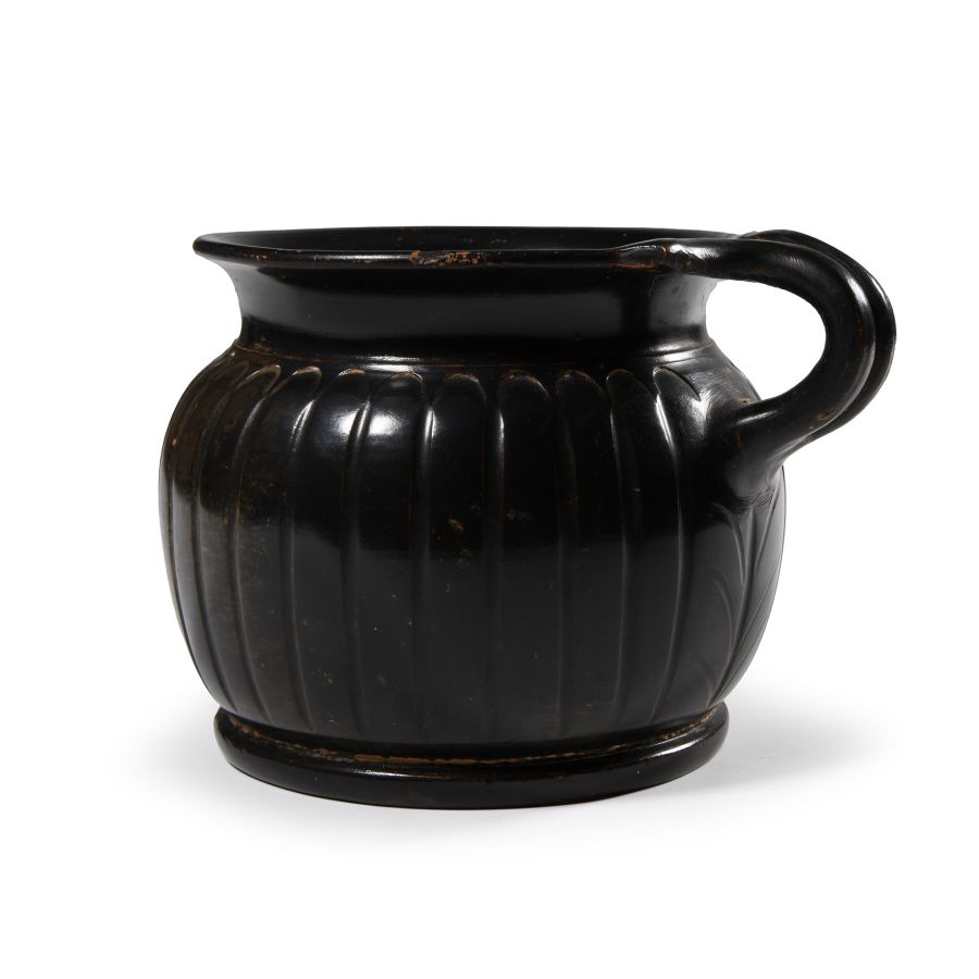 Greek Black-Glazed Ribbed Cup